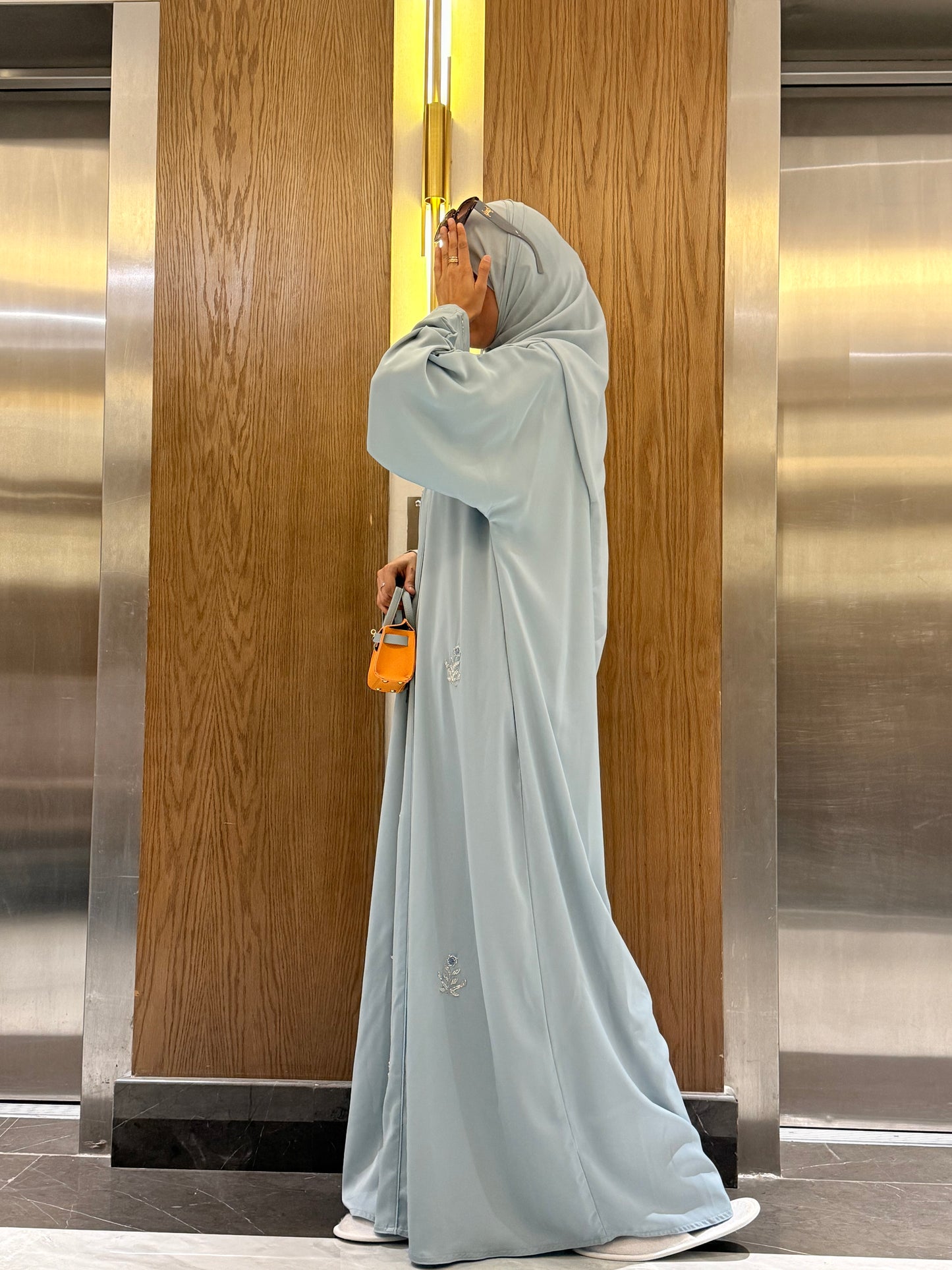 Sky Blue Premium Nida Dubai Abaya