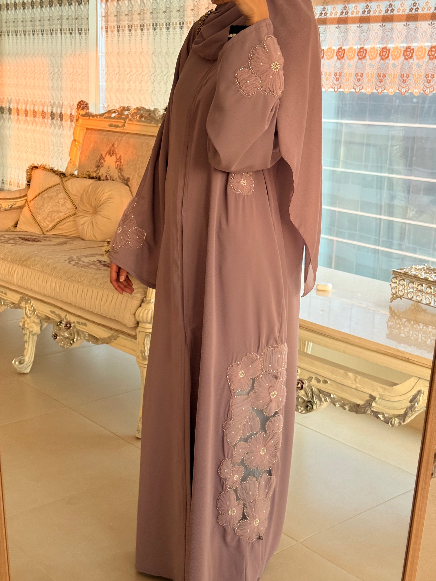Nadiya Lilac Pastel Abaya