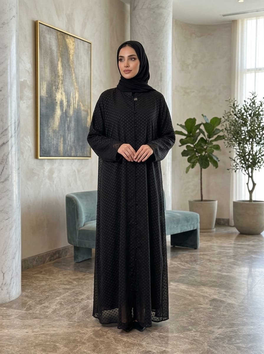 Mazda Luxury Polka Dot Abaya