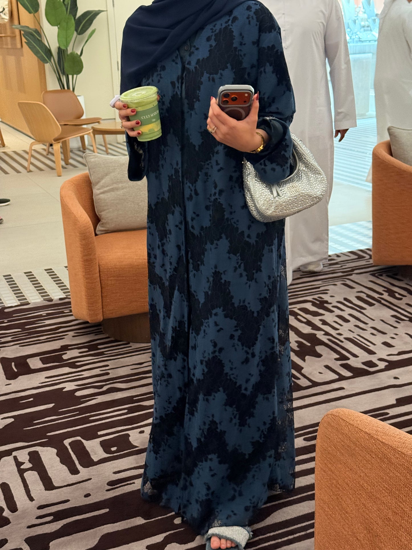 ‘Shaikha’ Pink Full Dentelle Abaya
