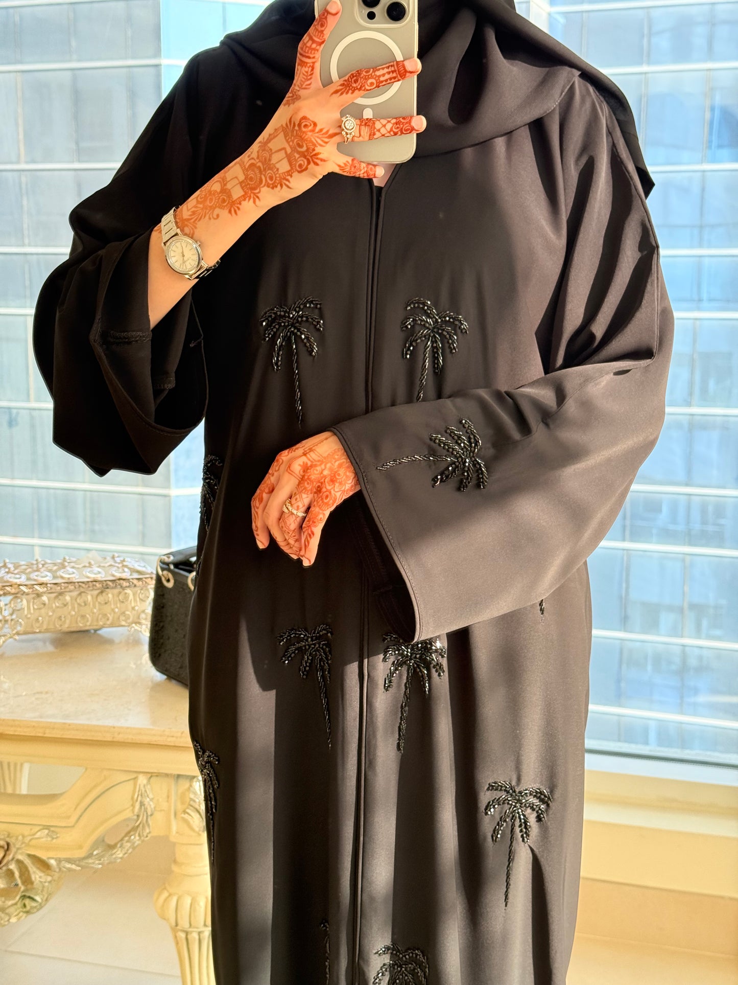Black Khaleeji Abaya