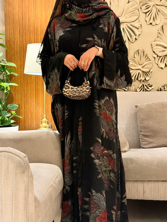 Safa Black Brasso Abaya