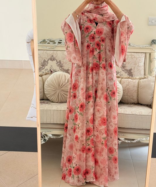 Floral Dubai Luxury Abaya