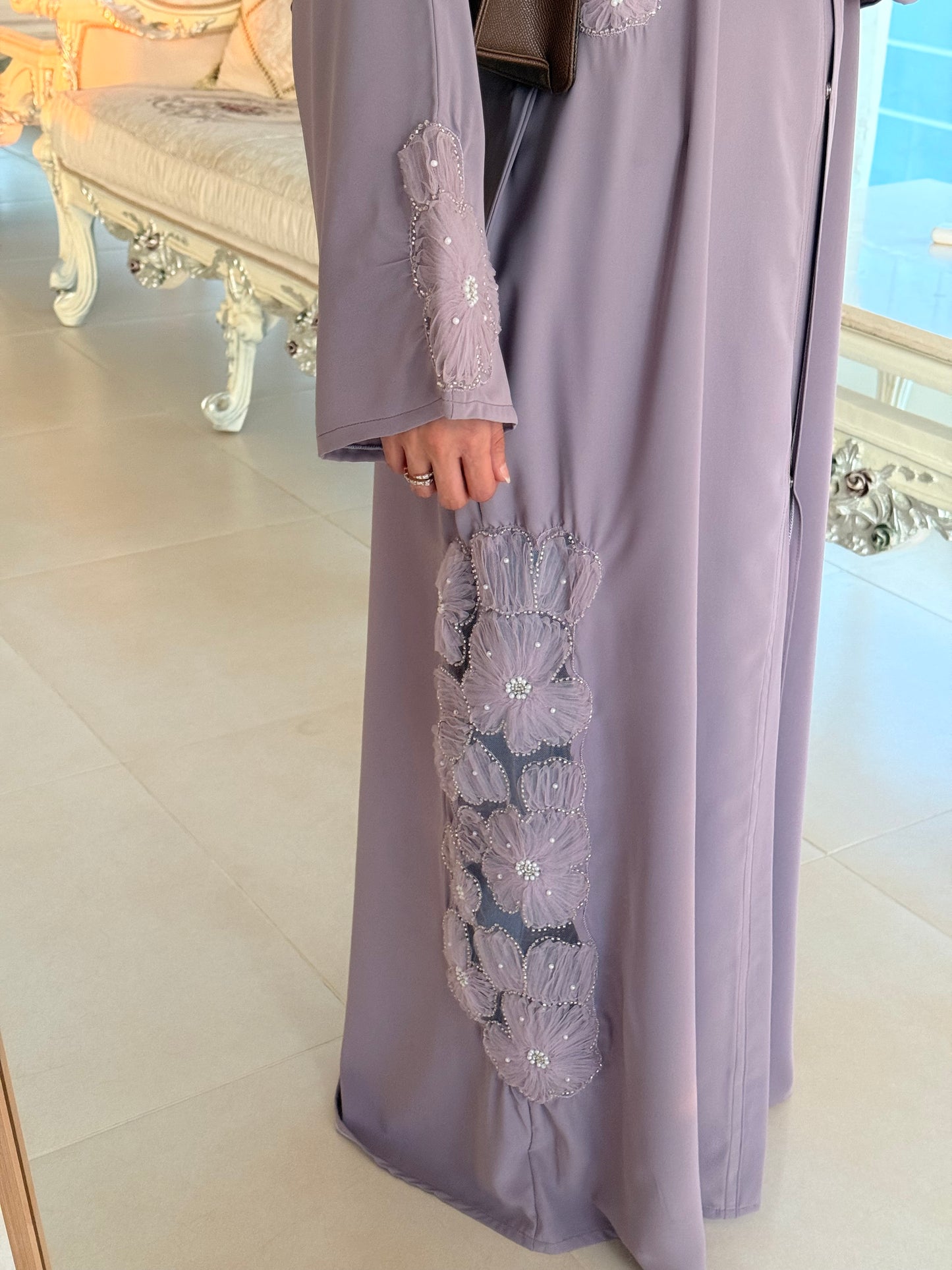 Nadiya Lilac Pastel Abaya