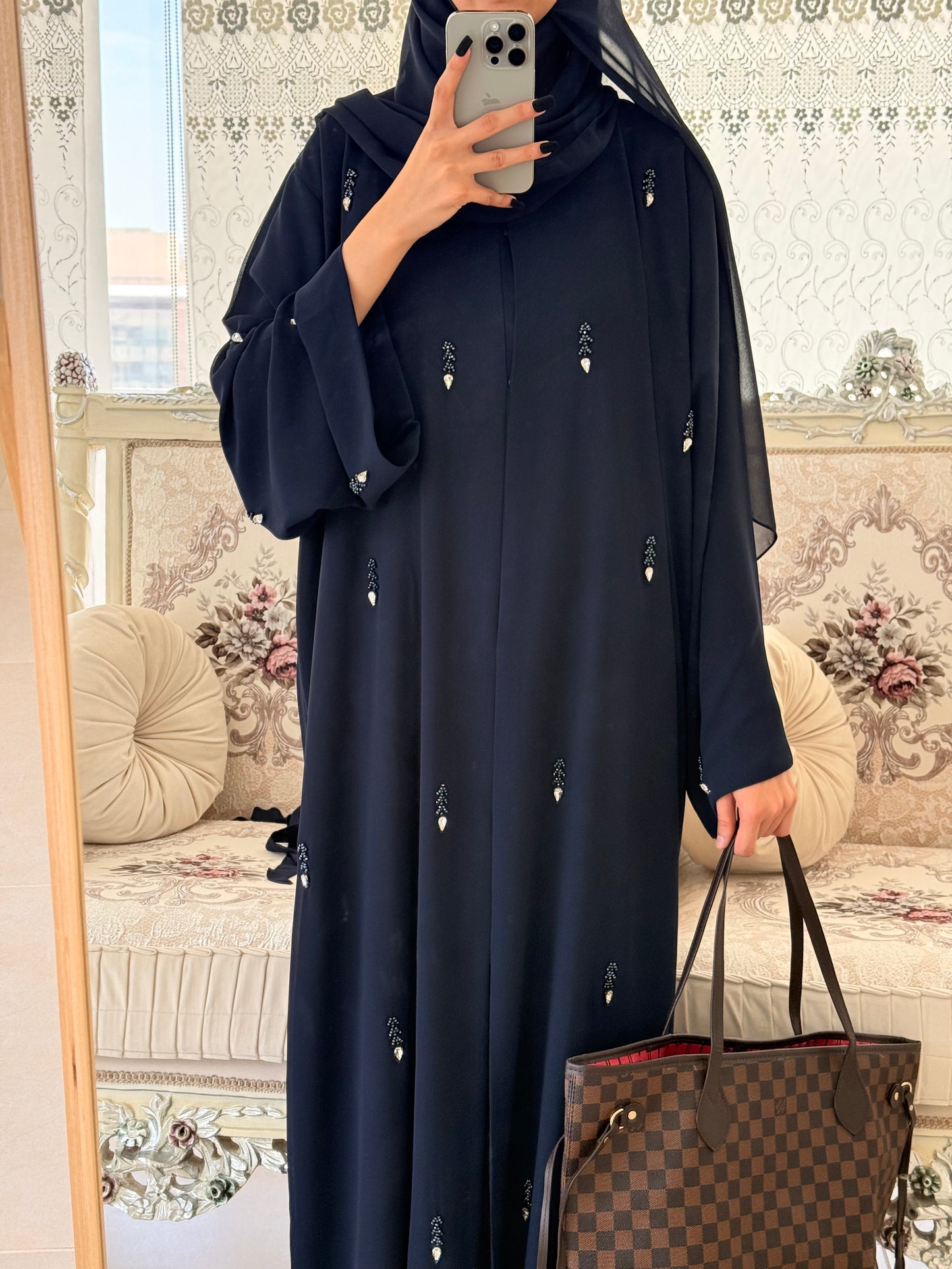 Safa Navy Double Chiffon Luxury