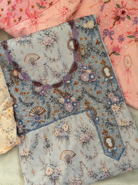 ‘Kate’ Sky Blue Mukhawar