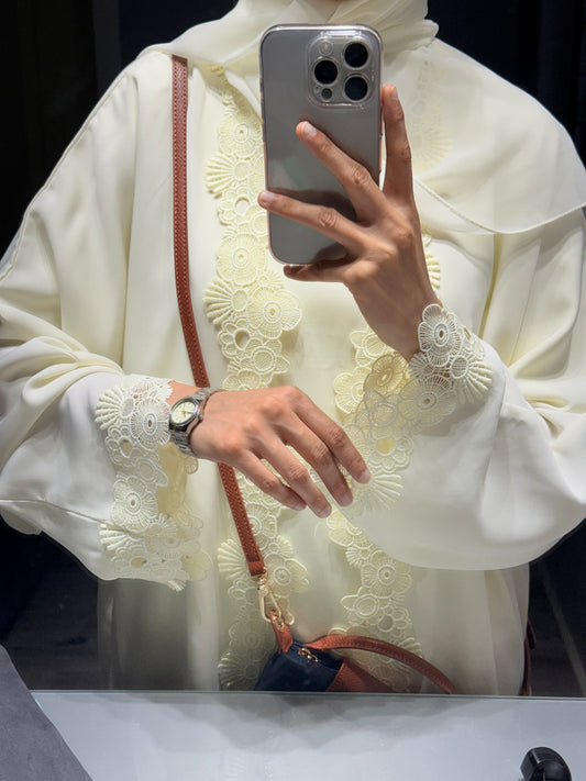 Mufasa Butter Yellow Dubai Abaya