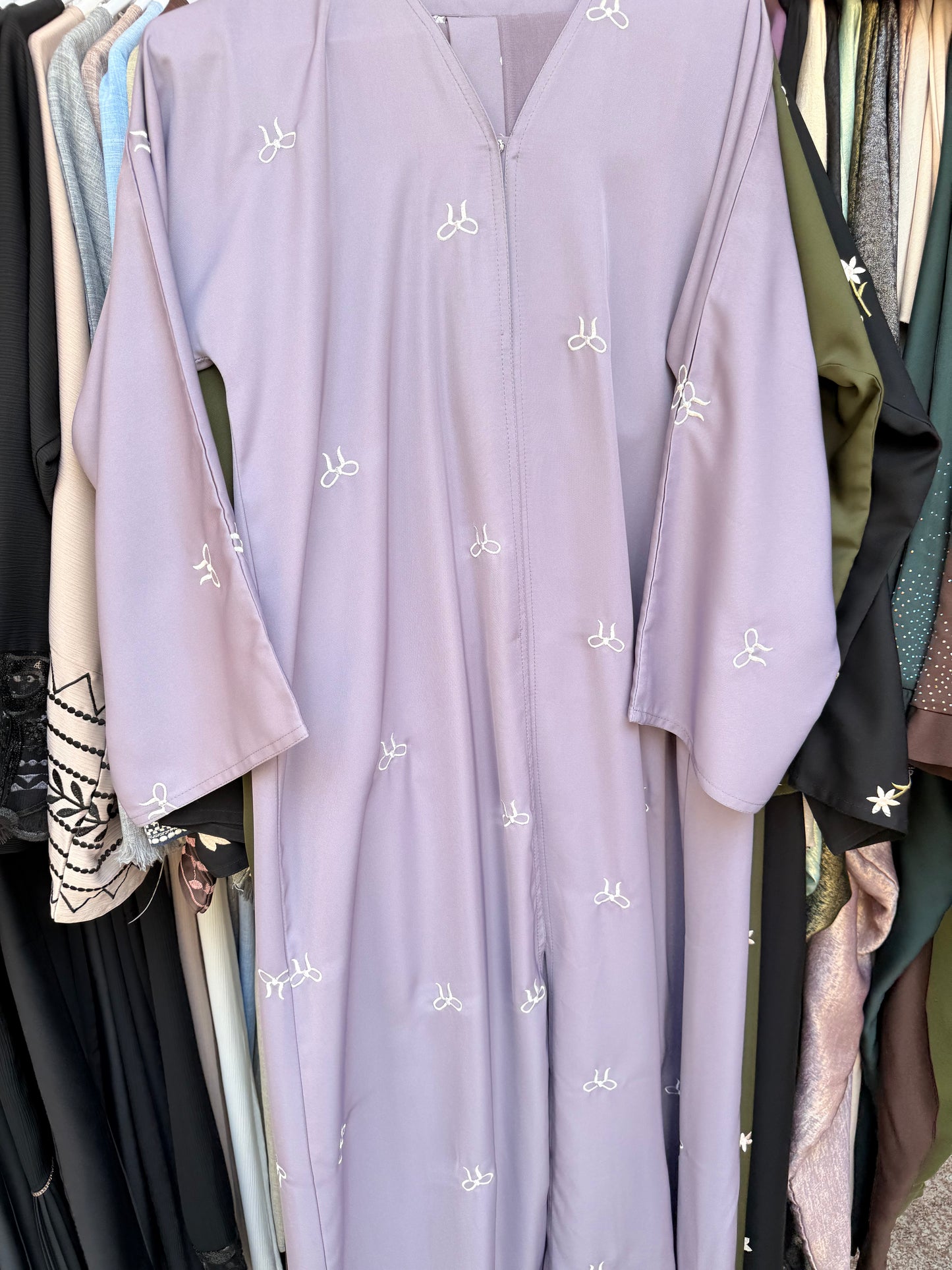 Floral Premium Abayas with Buttons