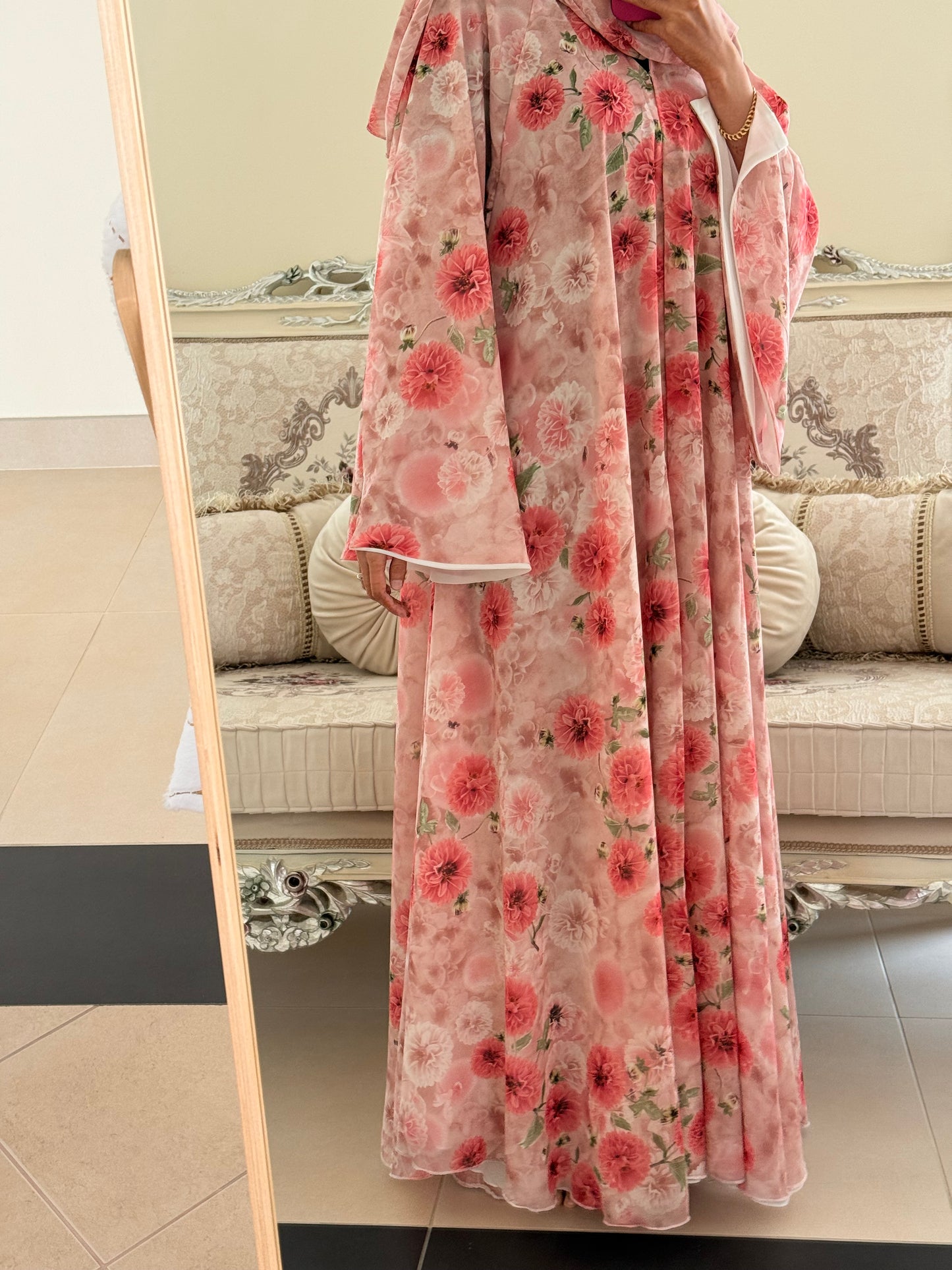 Floral Dubai Luxury Abaya