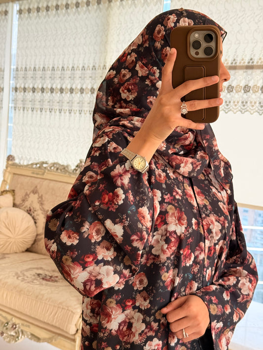 ‘Mauve Hue’ Floral Double Chiffon