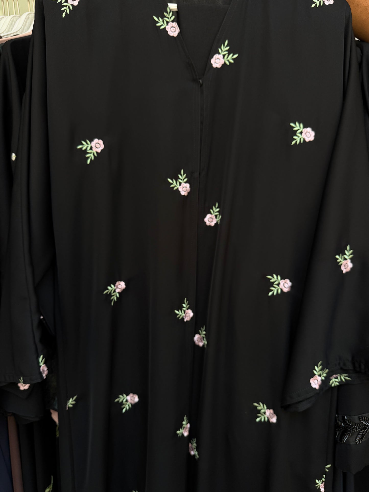 Floral Premium Abayas with Buttons
