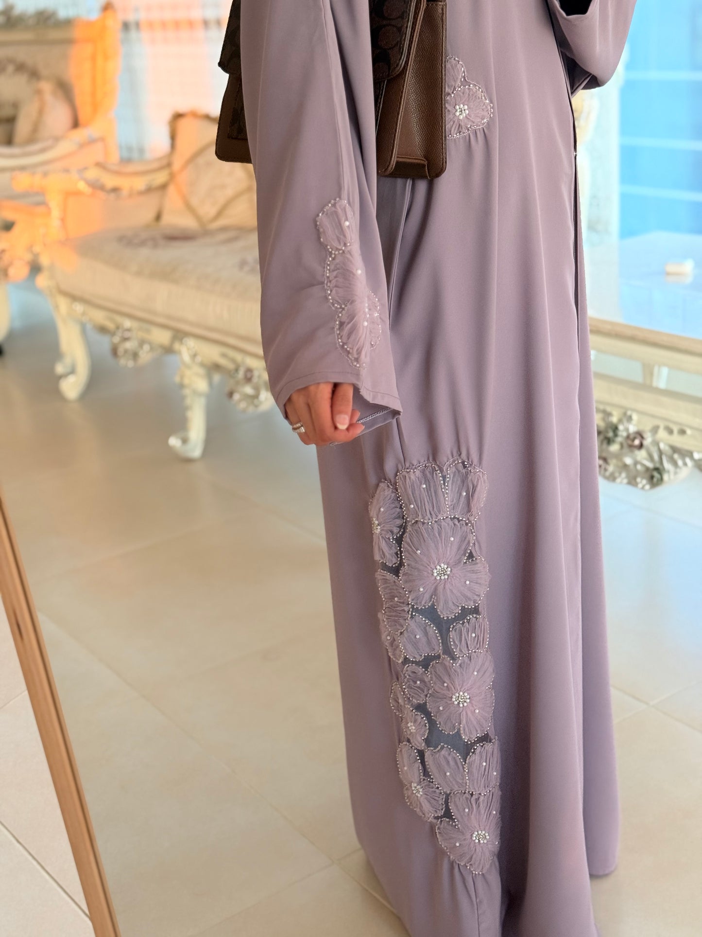 Nadiya Lilac Pastel Abaya