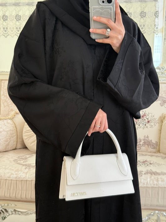 Luxury Black Branched Abaya