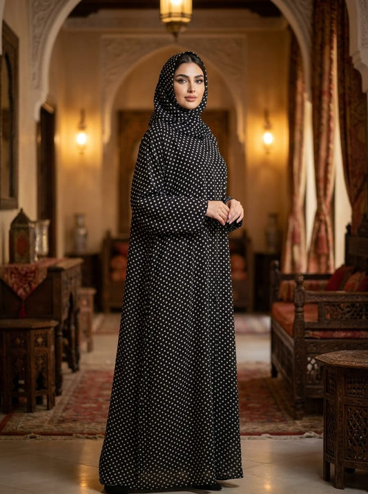 Mazda Luxury Polka Dot Abaya